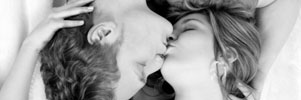 couple kissing sensually